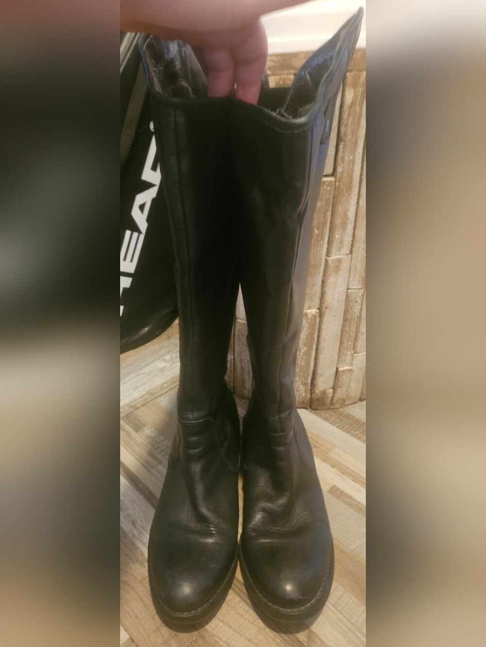 Seychelles Black Tall Leather Heeled Boots